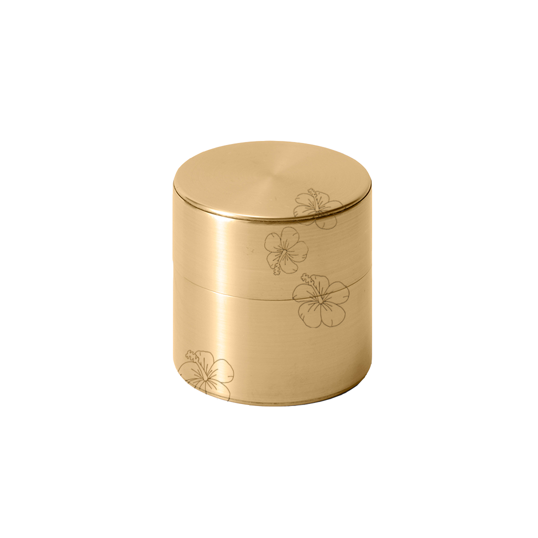 brass 'chazutsu' tea canister