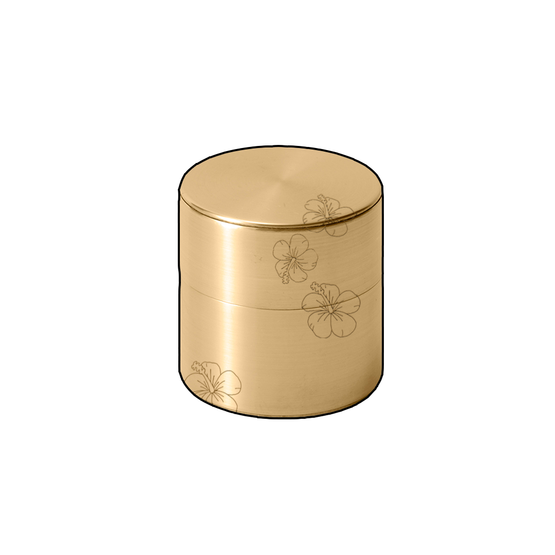 brass 'chazutsu' tea canister